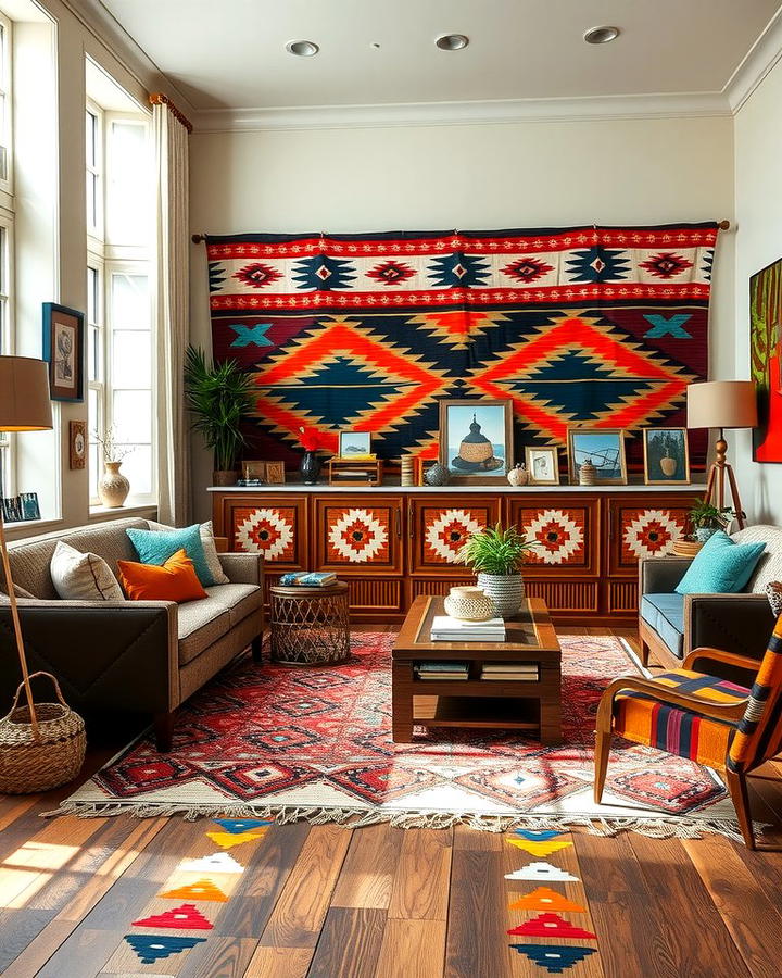 Navajo Inspired Textiles - 30 Southwestern Decor Ideas