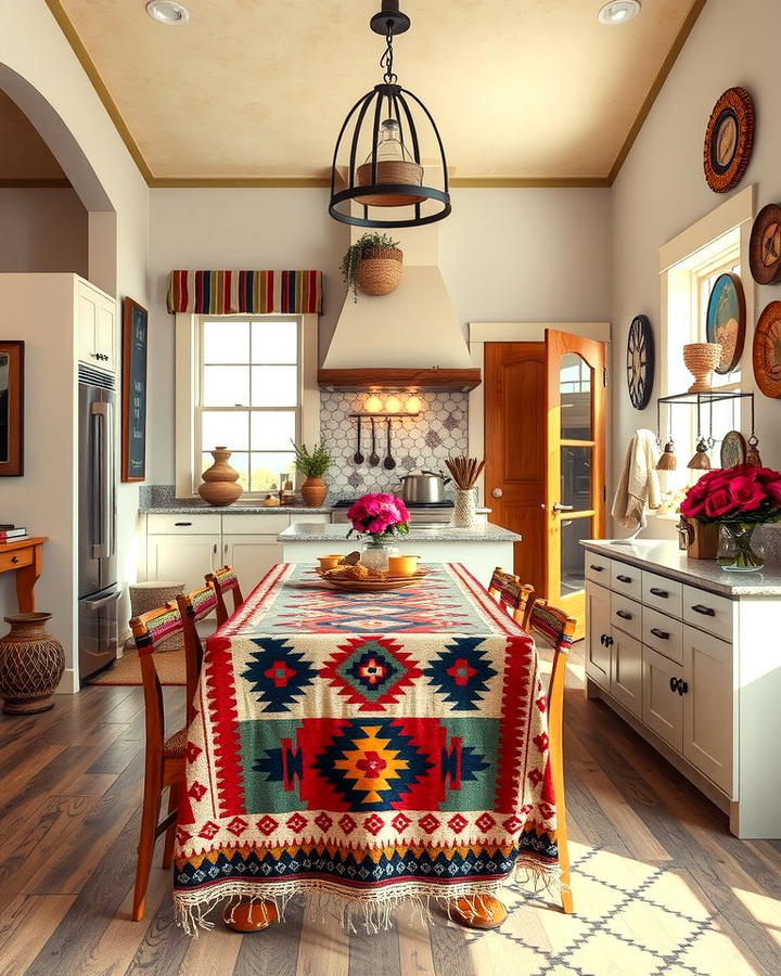 Navajo Inspired Textiles - 25 Southwestern Kitchen Ideas