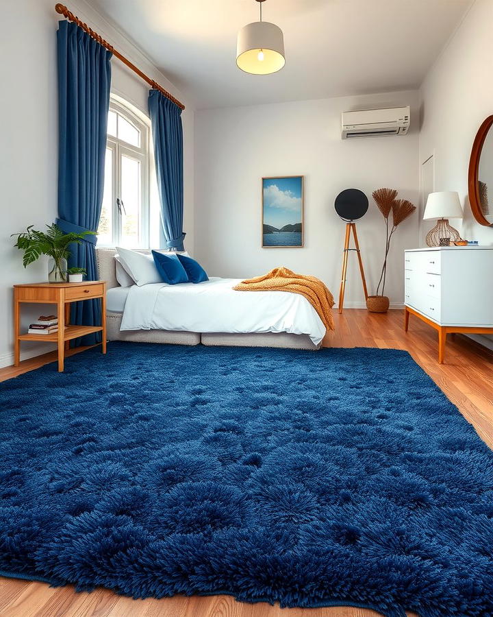 Navy Blue Area Rug - 25 Navy Blue Bedroom Ideas