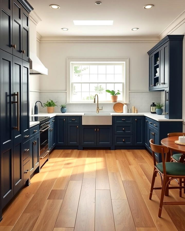 Navy Blue Cabinets for Timeless Sophistication - 25 Painting Kitchen Cabinet Ideas