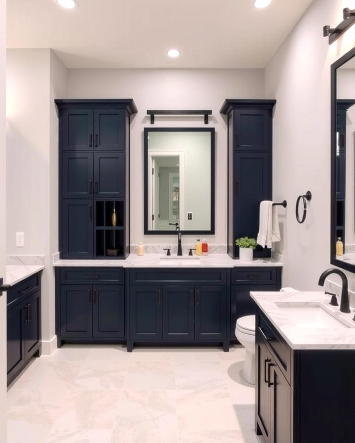Navy Blue Cabinets - 25 Navy Blue Bathroom Ideas