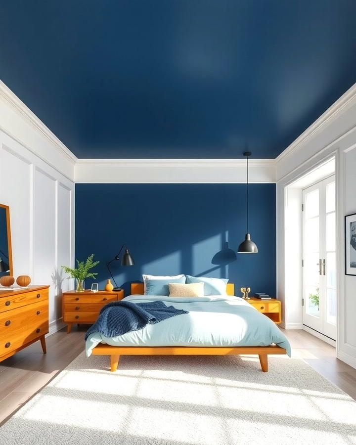 Navy Blue Ceiling - 25 Navy Blue Bedroom Ideas