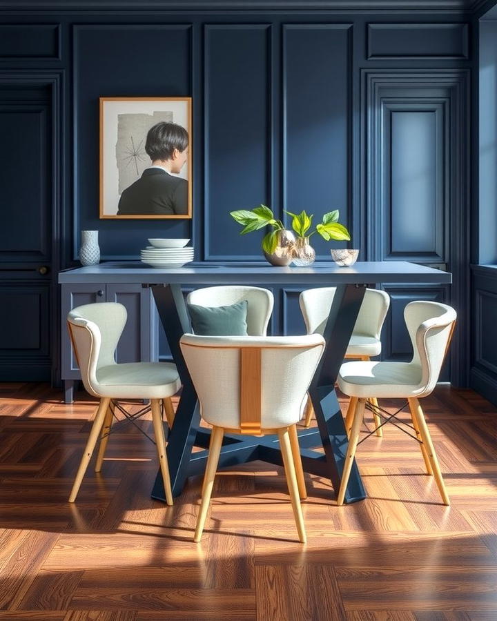 Navy Blue Dining Table - 25 Navy Blue Dining Room Ideas