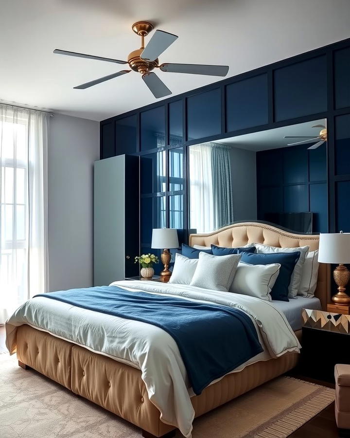 Navy Blue Mirrors - 25 Navy Blue Bedroom Ideas