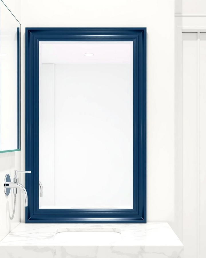 Navy Blue Mirrors - 25 Navy Blue Bathroom Ideas