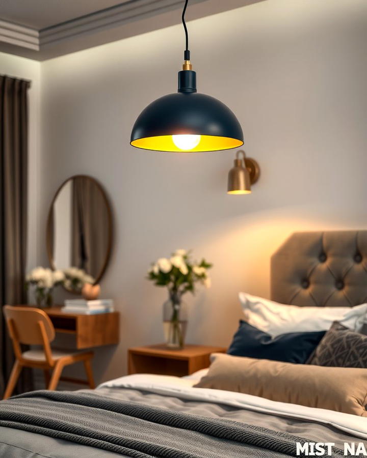 Navy Blue Pendant Lighting - 25 Navy Blue Bedroom Ideas