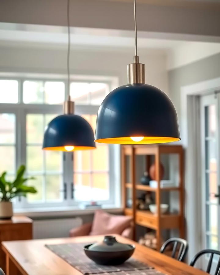 Navy Blue Pendant Lights - 25 Navy Blue Dining Room Ideas