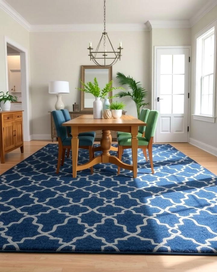 Navy Blue Rug - 25 Navy Blue Dining Room Ideas