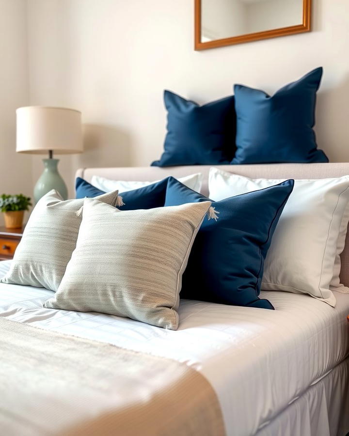 Navy Blue Throw Pillows - 25 Navy Blue Bedroom Ideas