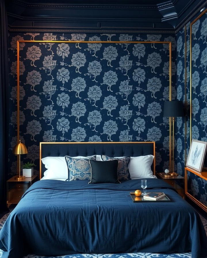 Navy Blue Wallpaper - 25 Navy Blue Bedroom Ideas