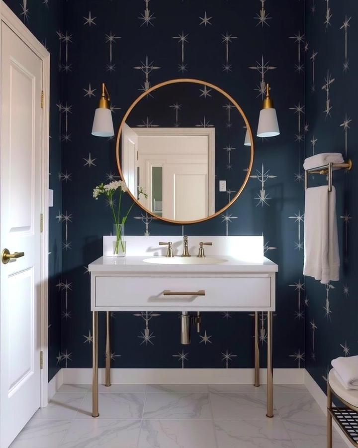 Navy Blue Wallpaper - 25 Navy Blue Bathroom Ideas