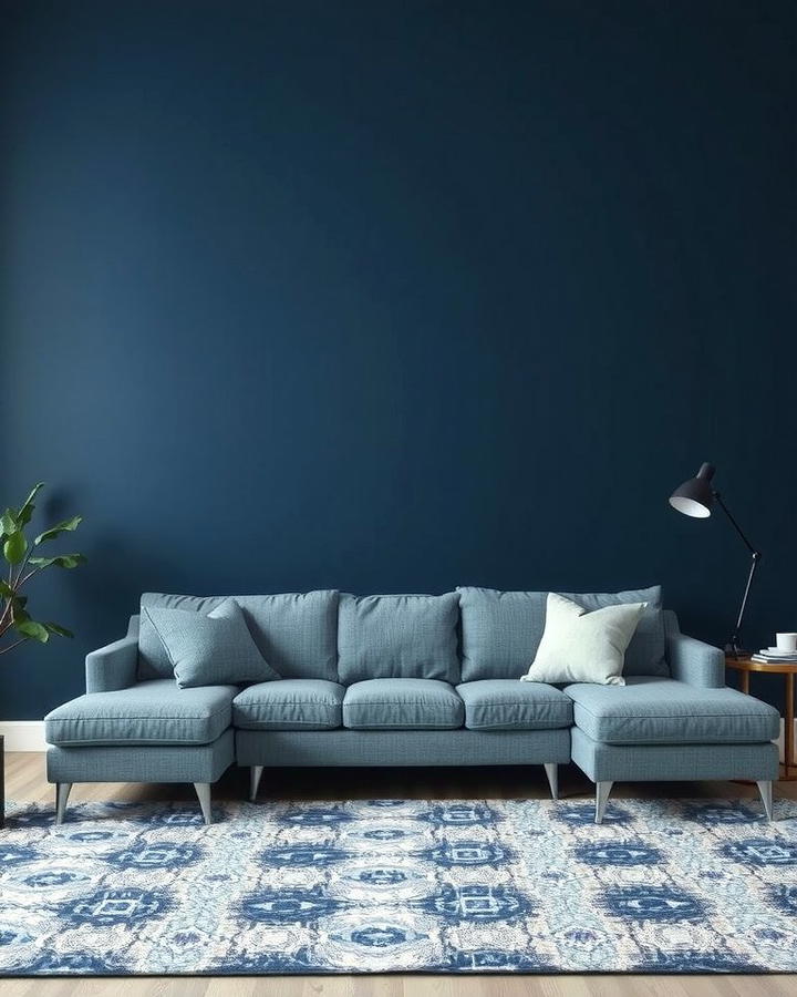 Navy Blue and Gray Color Scheme - 25 Navy Blue Living Room Ideas