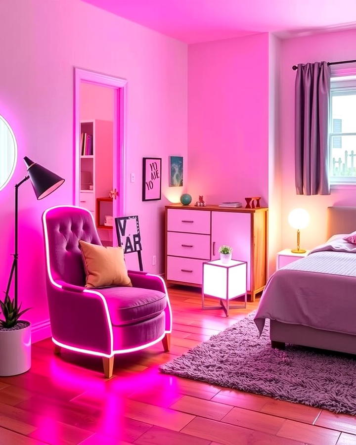 Neon Accent Furniture - 25 Neon Bedroom Ideas