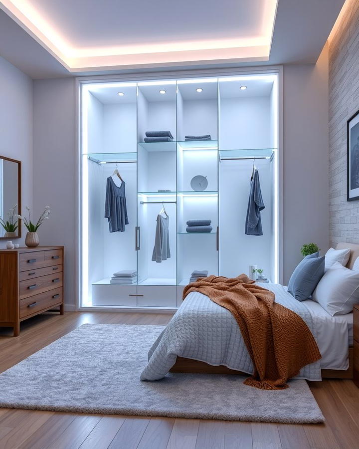 Neon Closet Lighting - 25 Neon Bedroom Ideas