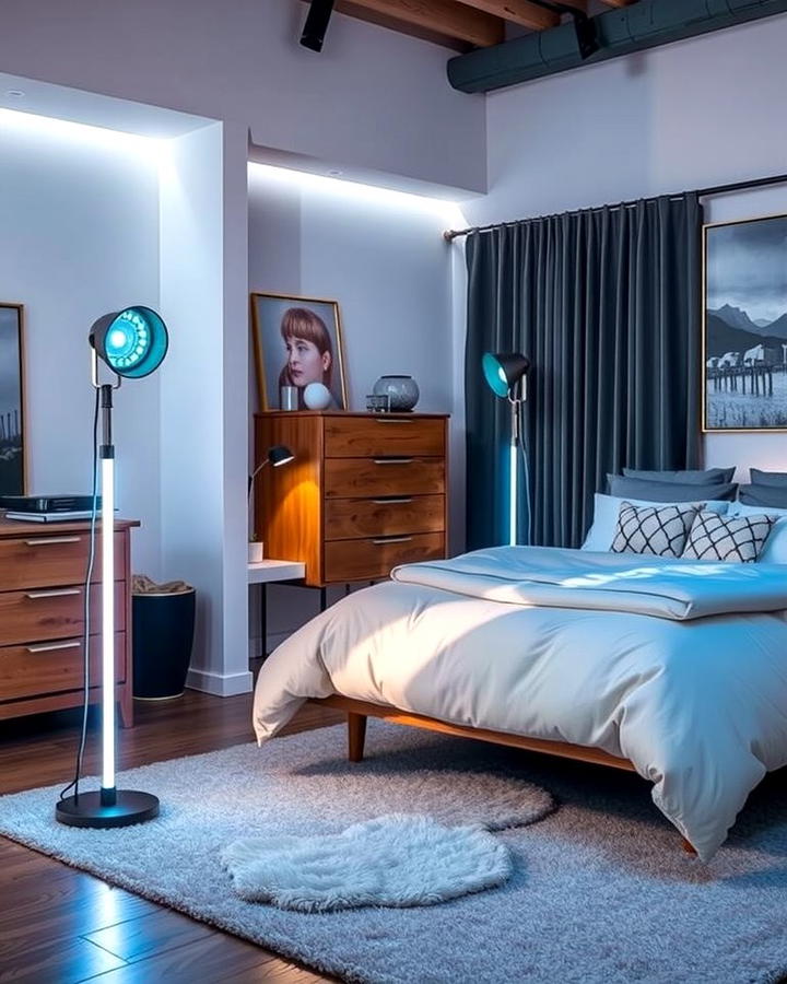 Neon Floor Lamps - 25 Neon Bedroom Ideas