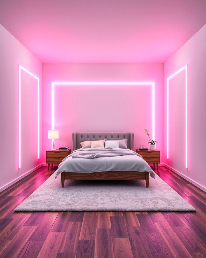 Neon Wall Borders - 25 Neon Bedroom Ideas