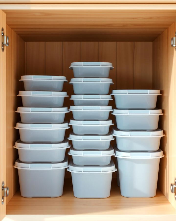 Nesting Containers by Size - 25 Tupperware Organization Ideas