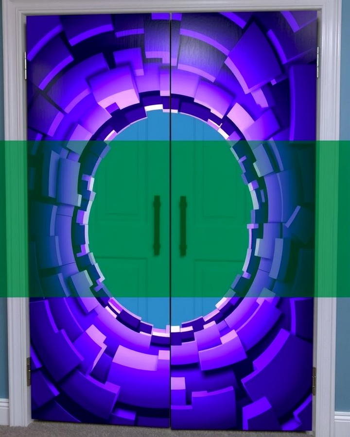 Nether Portal Closet Doors - 30 Minecraft Themed Bedroom Ideas