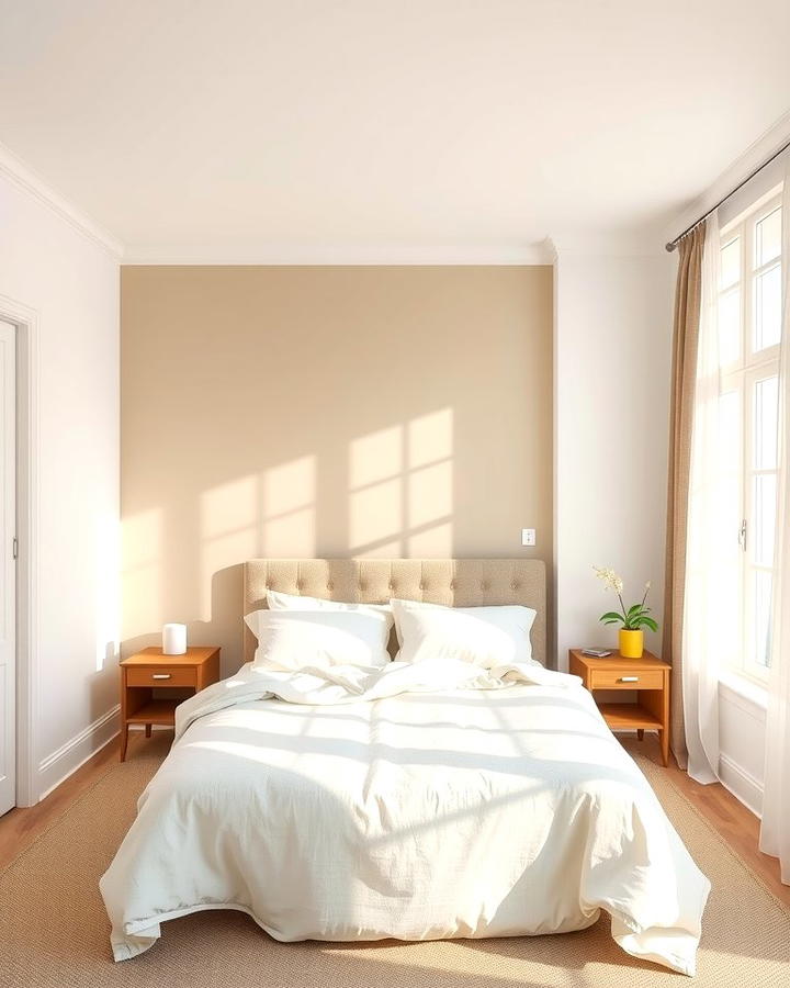 Neutral Beige and White Serenity - 30 Two Tone Wall Paint Ideas