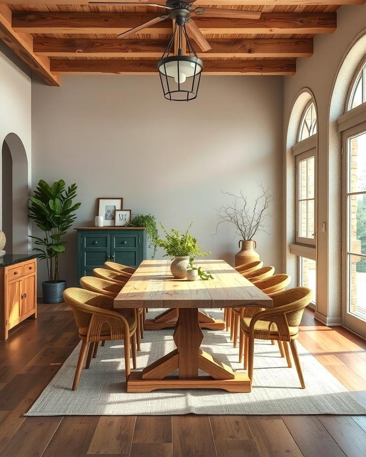 Neutral Color Palette - 30 Rustic Dining Room Ideas