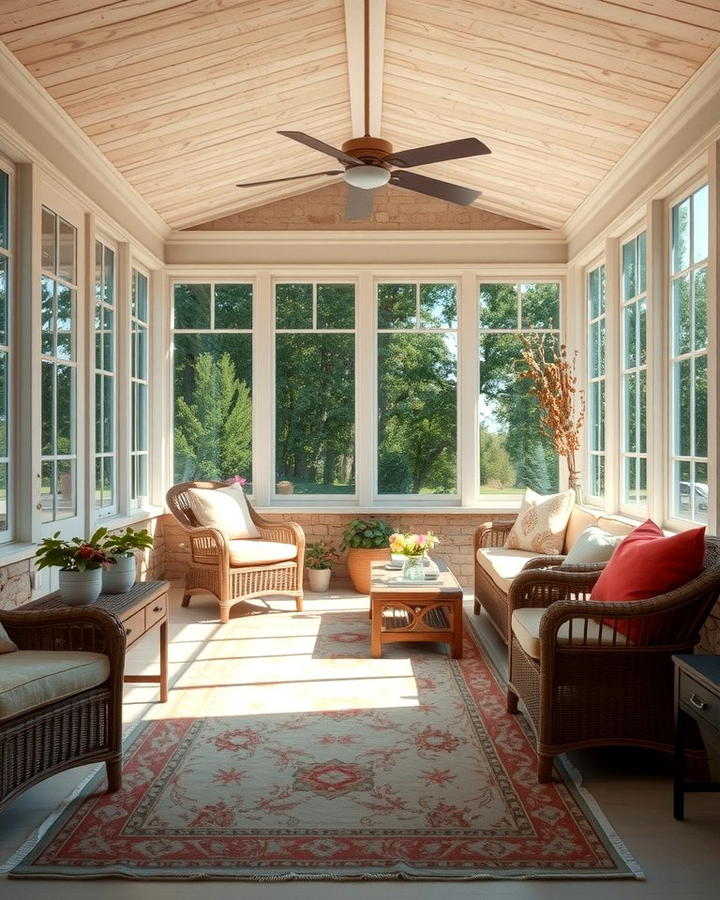 Neutral Color Palette for a Relaxing Space - 25 Rustic Sunroom Ideas