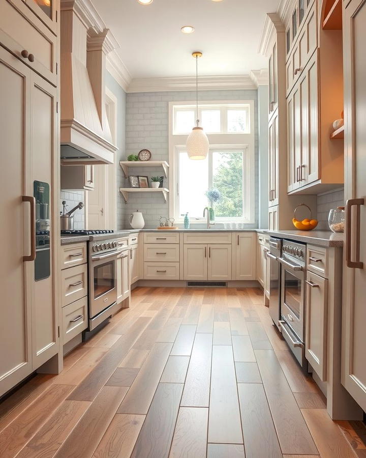 Neutral Flooring Choices - 25 Transitional Kitchen Ideas