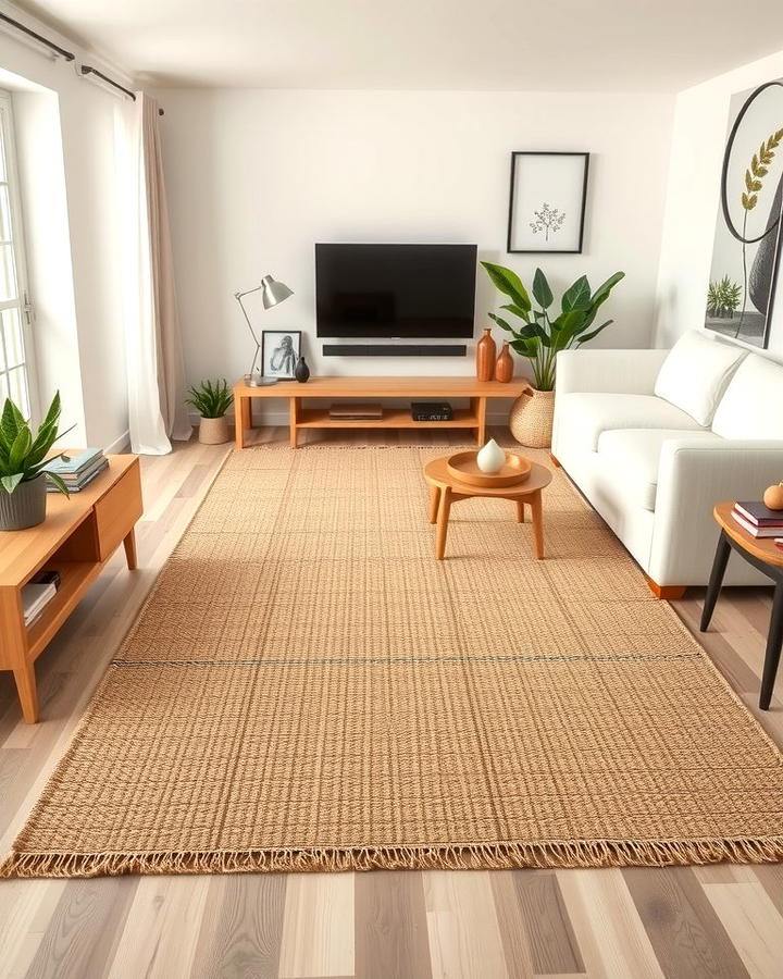 Neutral Jute Rugs - 30 Living Room Rug Ideas