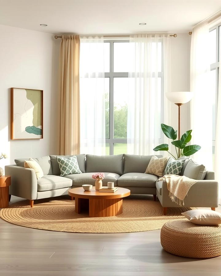 Neutral Toned Serenity - 25 Monochromatic Living Room Ideas