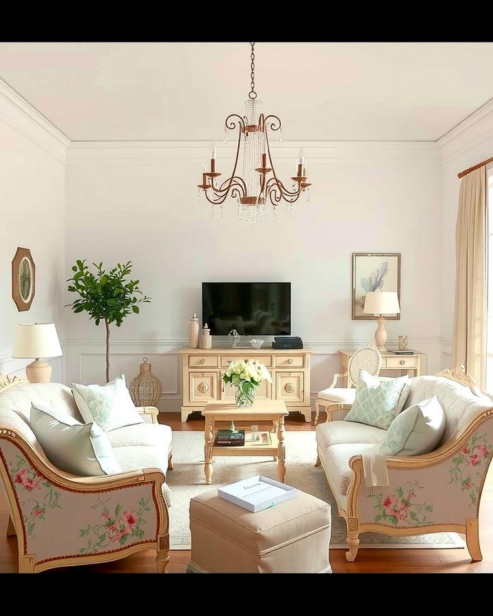 Neutral Toned Walls - 25 Shabby-chic Style Living Room Ideas