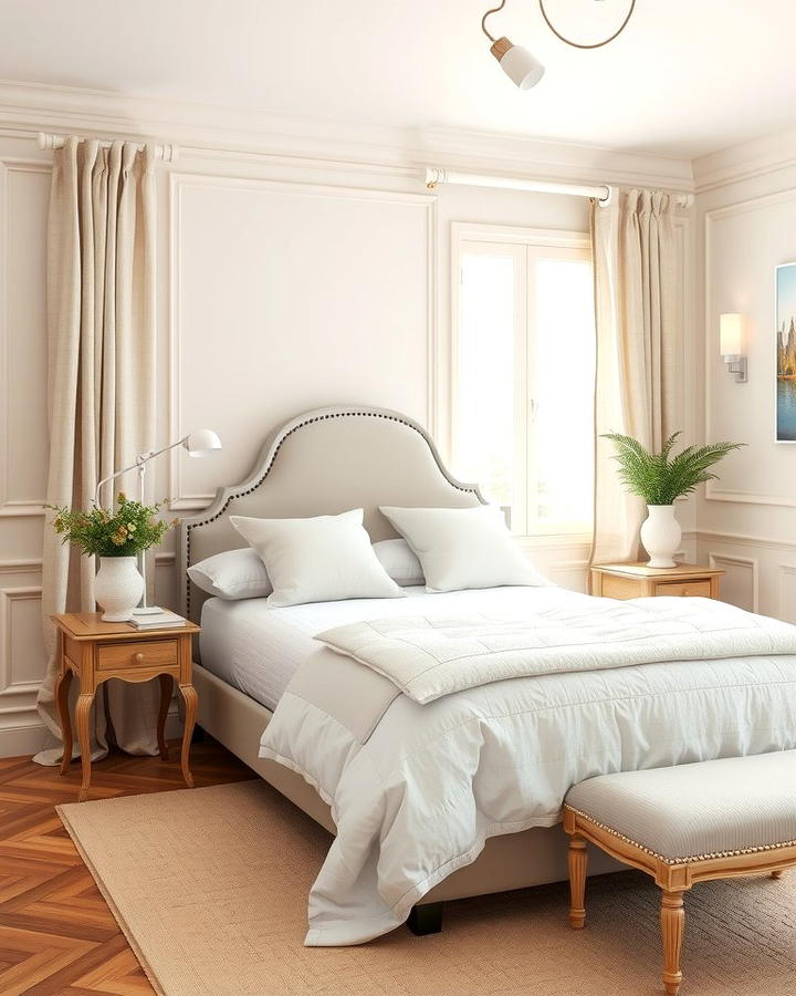 Neutral Tones - 30 French Bedroom Decor Ideas