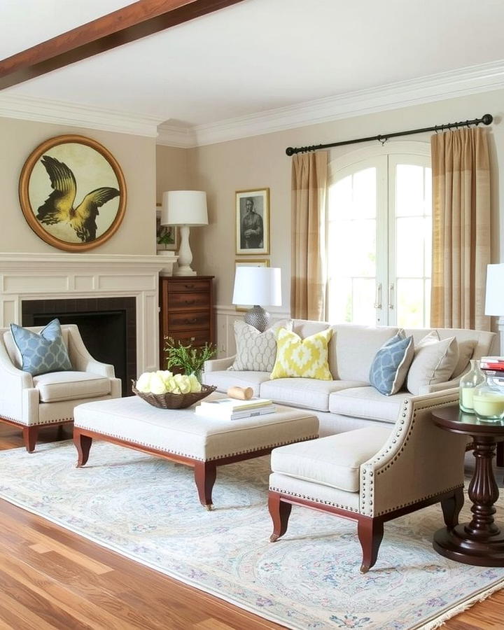 Neutral Upholstery - 25 Transitional Interior Design Ideas