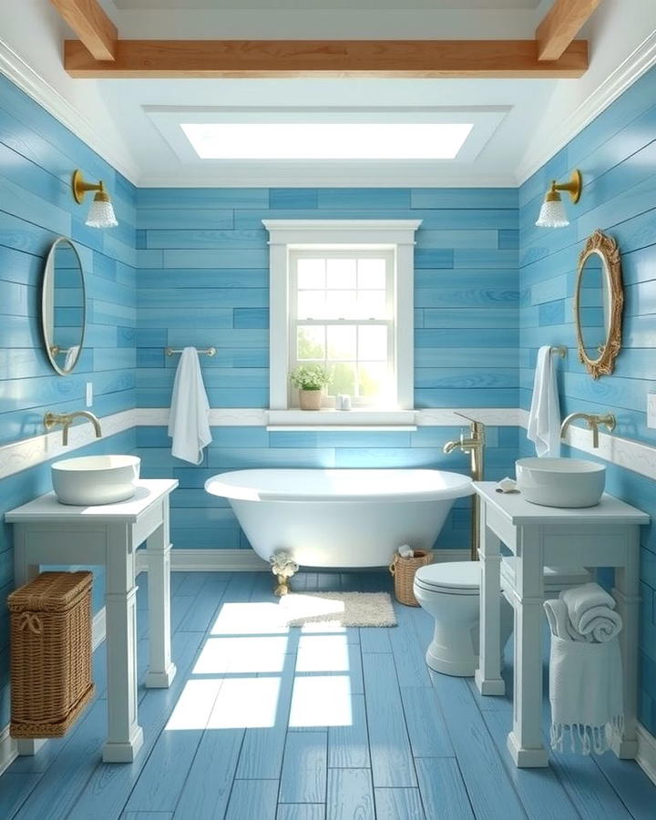 Ocean Inspired Blues - 30 Colorful Bathroom Ideas