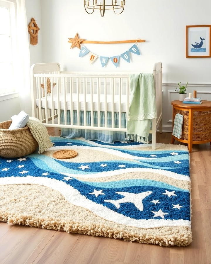 Ocean Inspired Rugs - 25 Nautical Nursery Ideas