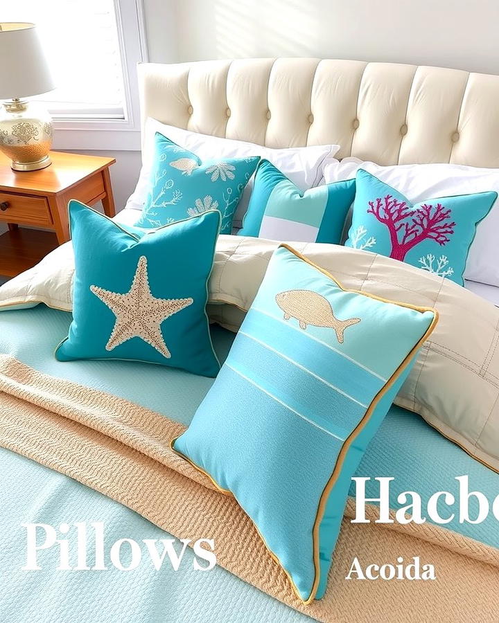 Ocean Themed Throw Pillows - 25 Ocean-themed Bedroom Ideas