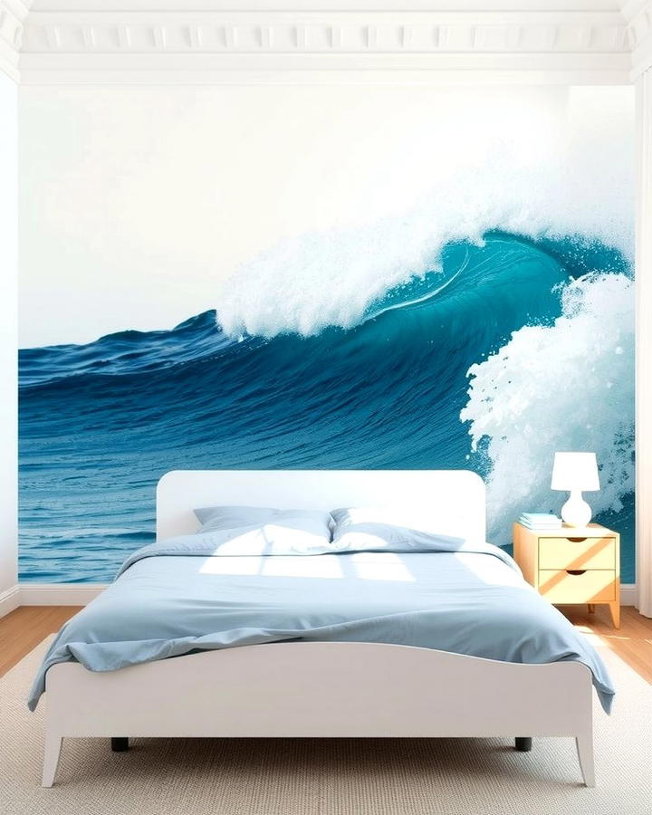 Ocean Wave Wall Murals - 25 Ocean-themed Bedroom Ideas