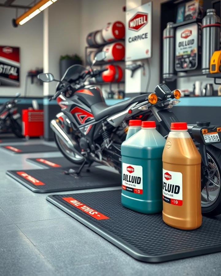 Oil and Fluid Station - 25 Motorcycle Garage Ideas