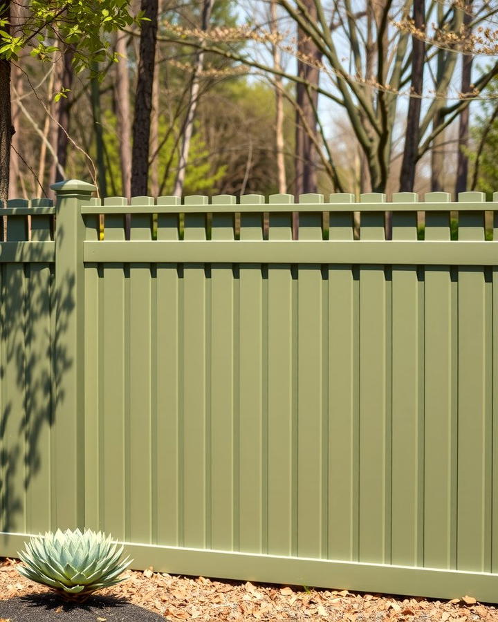 Olive Green Vinyl Fence - 25 Vinyl Fence Colors