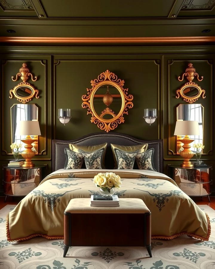 Olive Green and Gold Decor - 30 Olive Green Bedroom Ideas