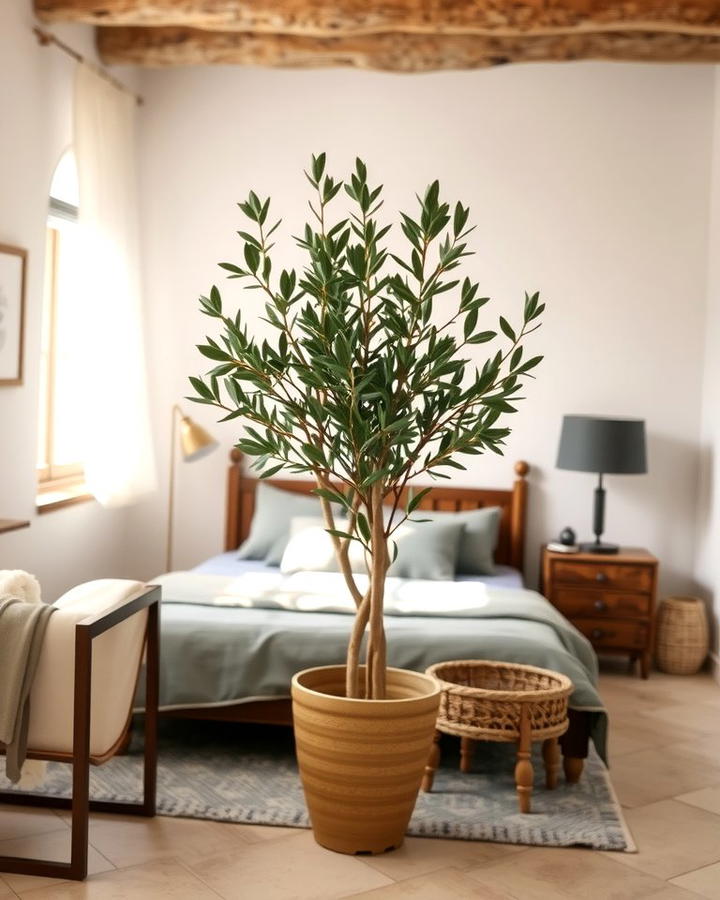 Olive Tree Decor - 30 Mediterranean Bedroom Ideas