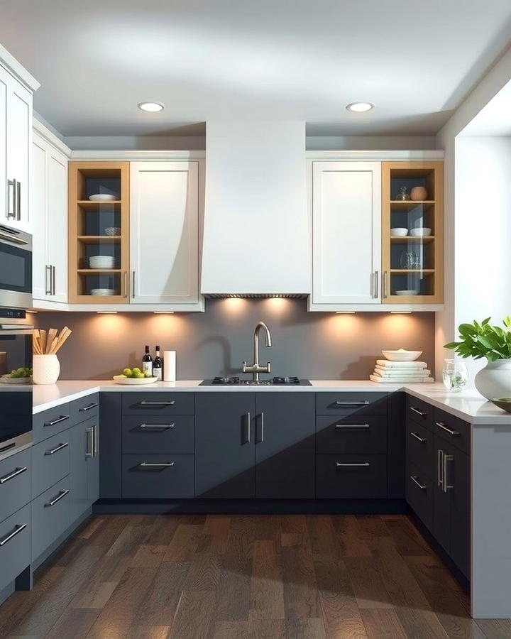 Ombre Effect for a Unique Gradient Look - 25 Painting Kitchen Cabinet Ideas