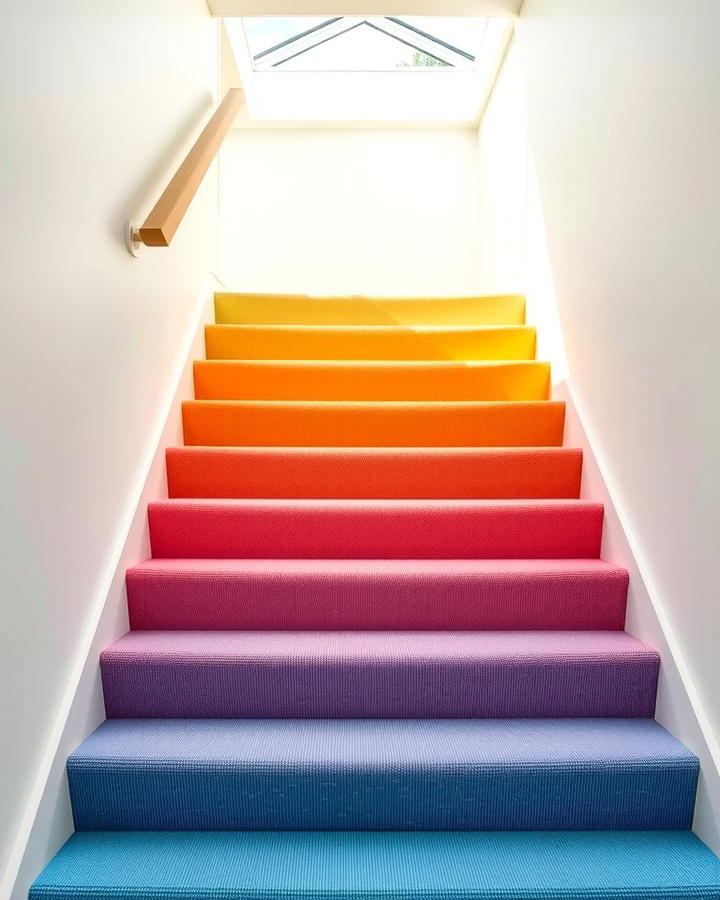 Ombre Gradients for a Unique Transition - 25 Stair Runner Ideas