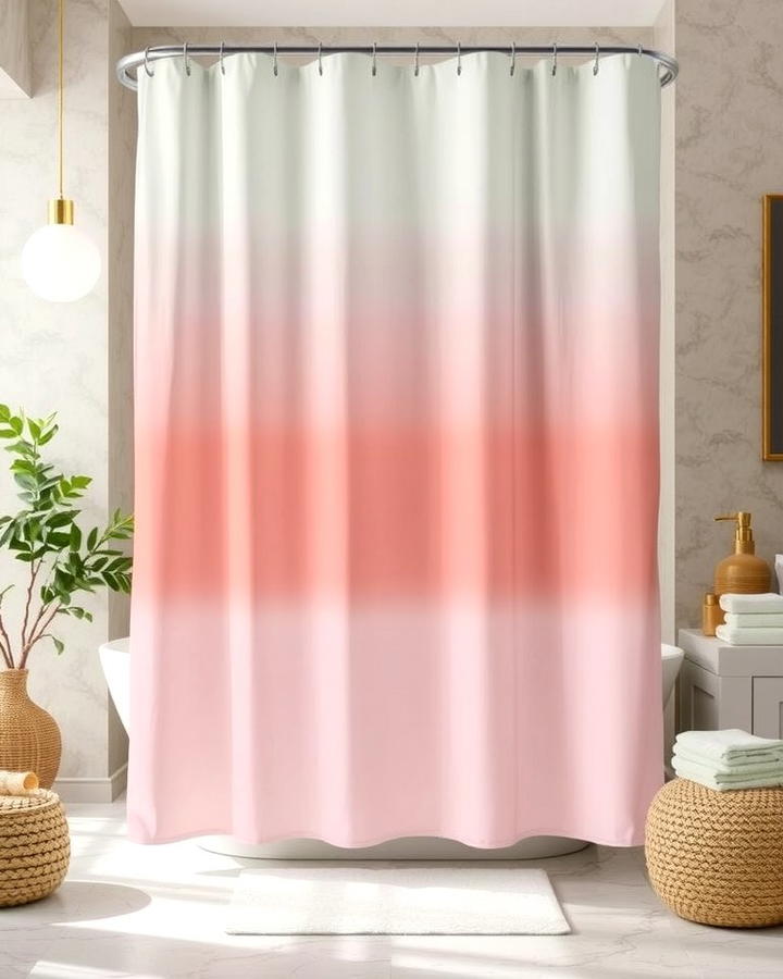 Ombre Shades for a Subtle Gradient - 25 Shower Curtain Ideas