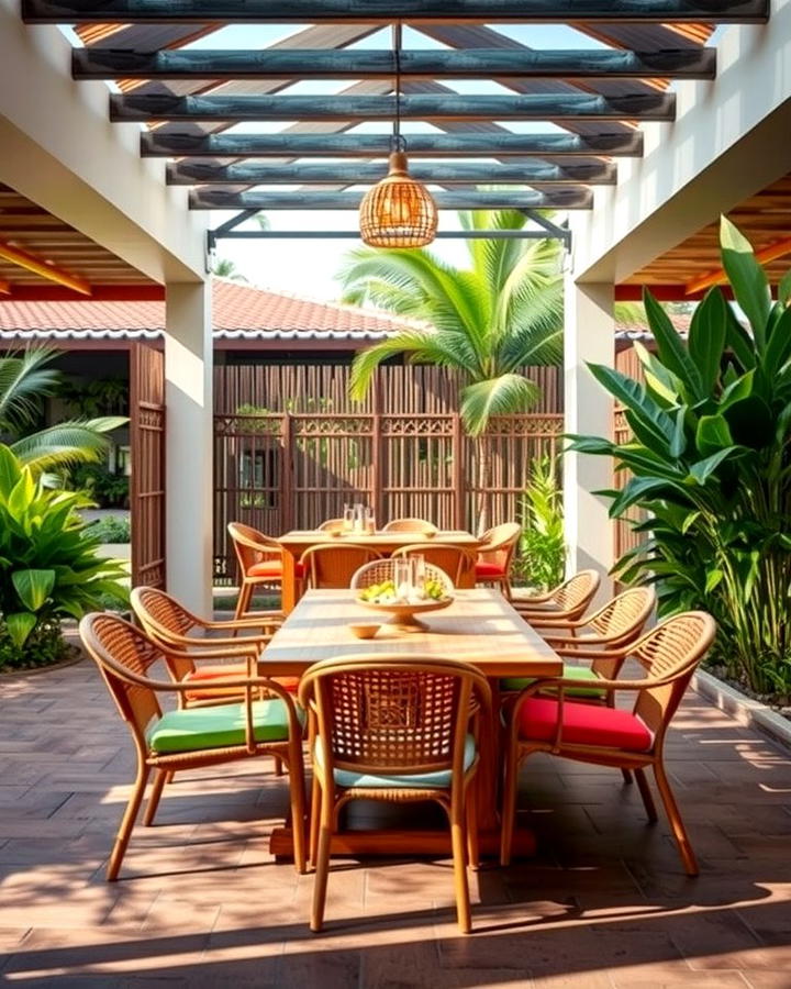 Open Air Dining Area - 25 Tropical Patio Ideas