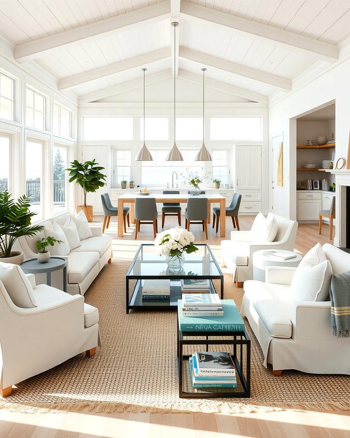 Open Concept Layouts - 30 Hamptons Living Room Ideas