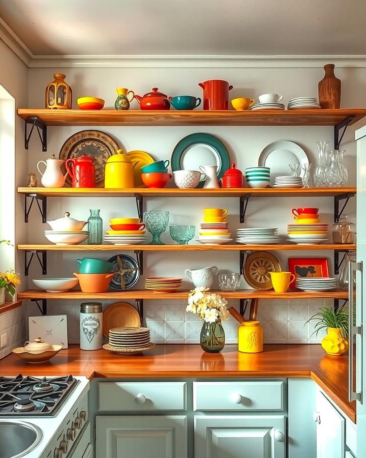 Open Shelving - 30 70s Kitchen Ideas