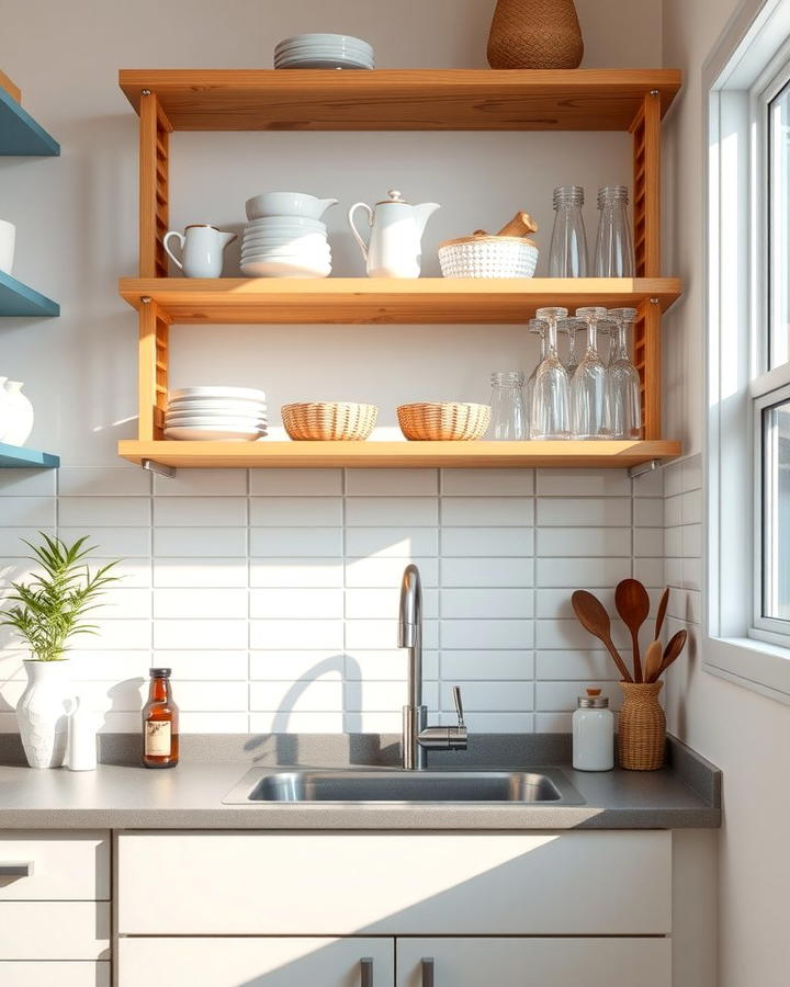 Open Shelving Above the Sink - 25 Open Shelving Kitchen Ideas