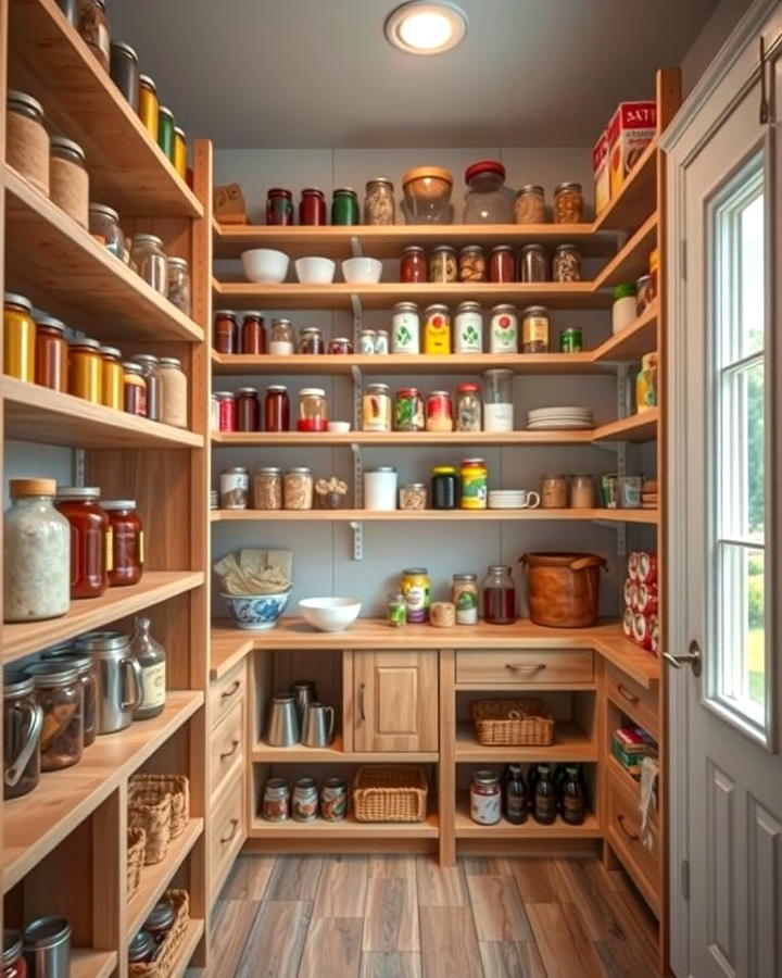 Open Shelving for Accessibility - 25 Pantry Shelving Ideas