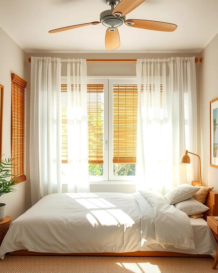 Opt for Light and Breezy Curtains - 25 Tropical Bedroom Ideas