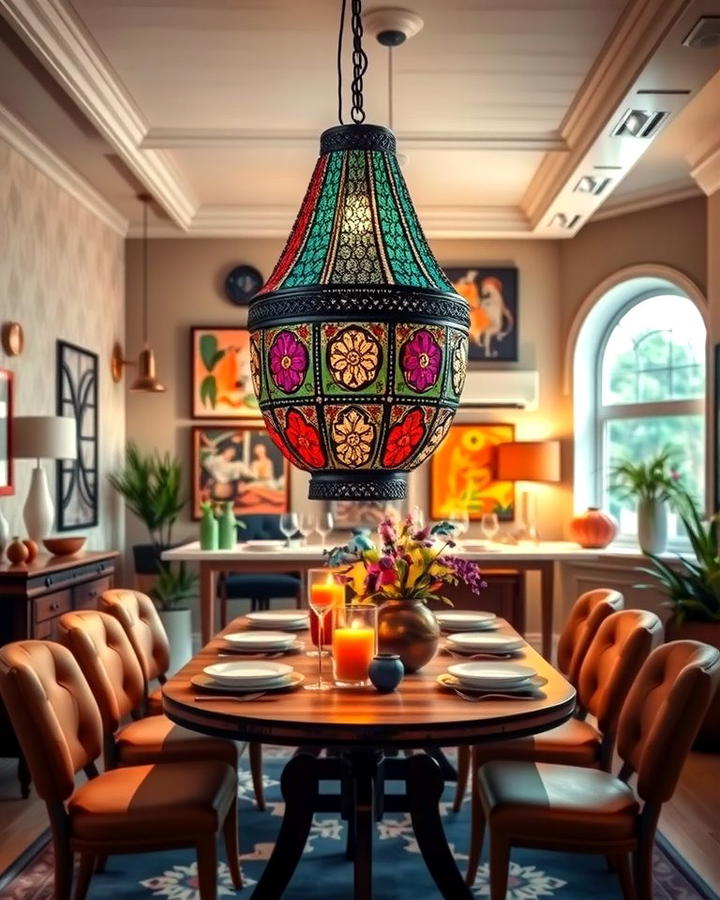 Opt for Statement Lighting - 30 Bohemian Maximalist Decor Ideas