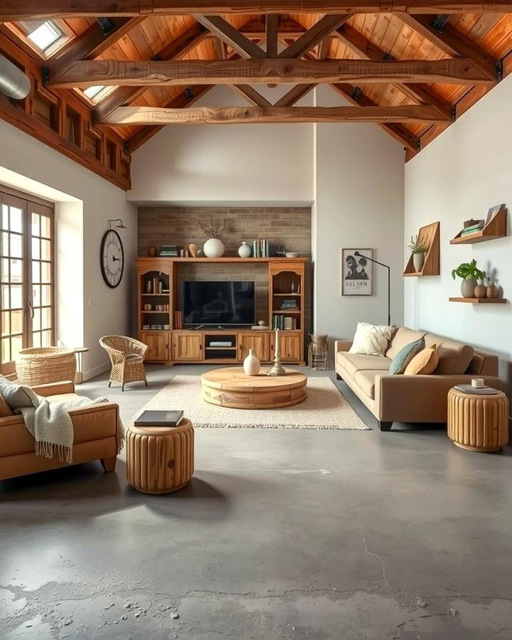 Opting for Matte Finishes for Subtle Elegance - 25 Rustic Concrete Floor Living Room Ideas